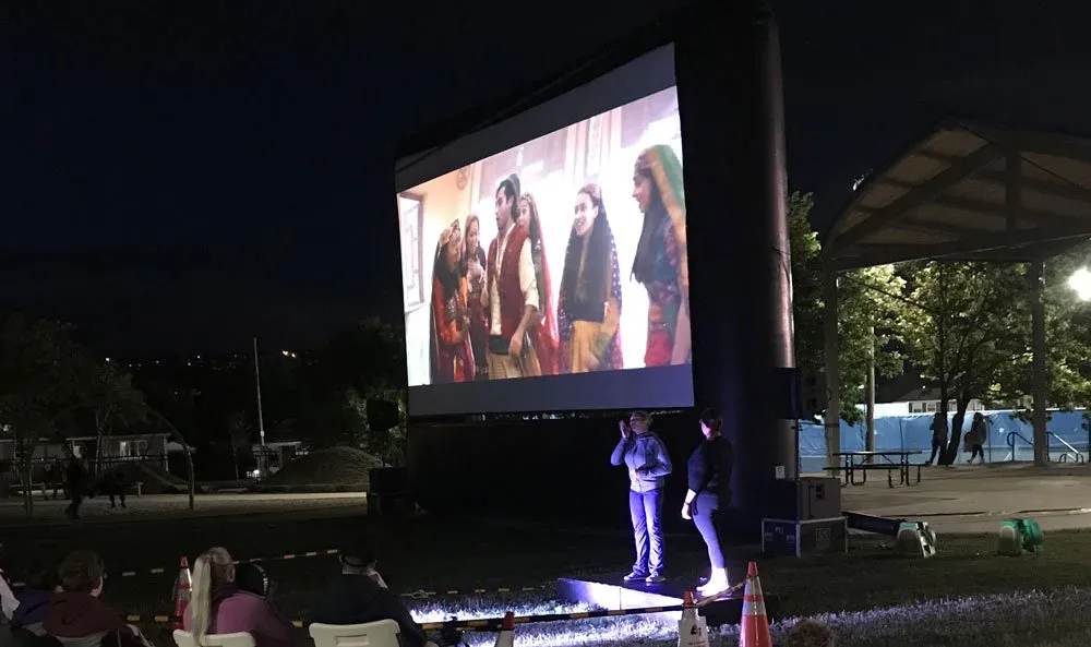 Outdoor movie in Mount Pearl